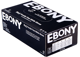 Ebony Disposable Nitrile Gloves 100/Box